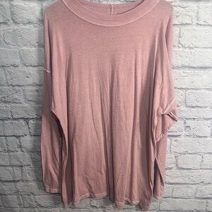 We The Free medium dusty rose Long Sleeve Top basic cotton tunic shirt